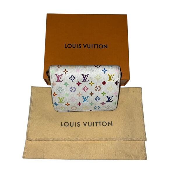 Louis Vuitton Monogram Mulitcolor Zippy Coin Wallet White With Box and Dust bag. - Picture 1 of 16